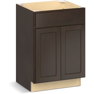 RELIABILT Parkstone II Vanity Base, Espresso Stained, 24" W, 2 Doors, Fully Assembled - 641176 | Lowe's Pro Supply